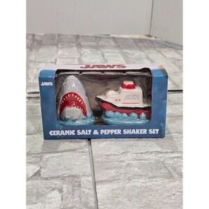 Universal Studios Jaws Bruce & Orca boat Ceramic Salt & Pepper Shaker Set